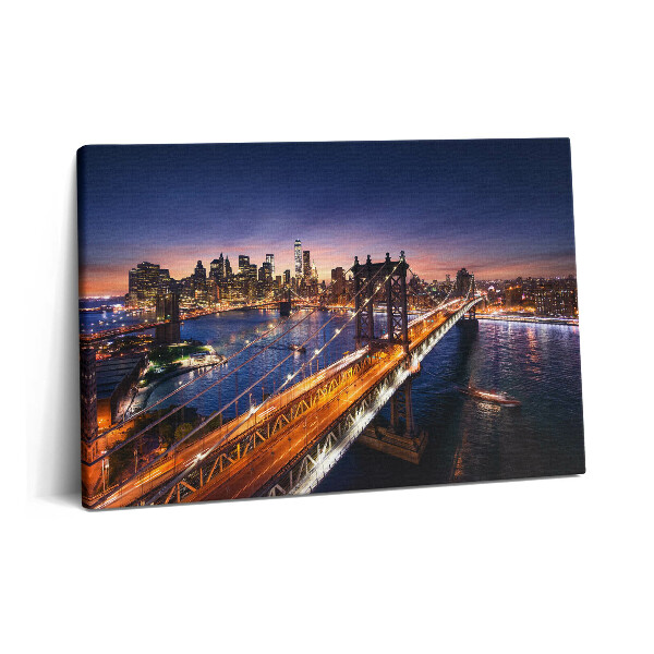 Canvas kép 60x40 New York - naplemente Manhattan felett