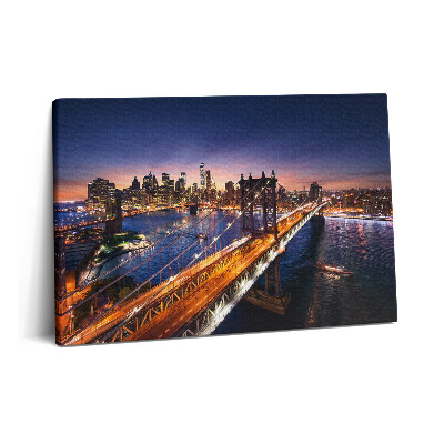 Canvas kép 60x40 New York - naplemente Manhattan felett