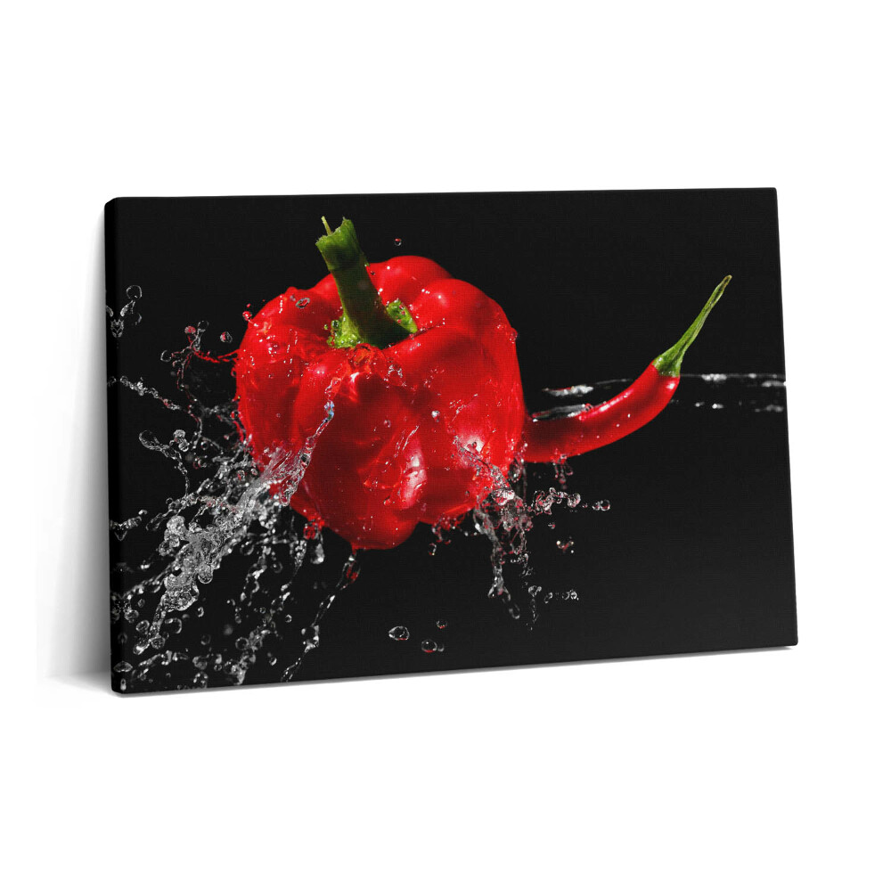Canvas kép 60x40 Piros paprika a vízben