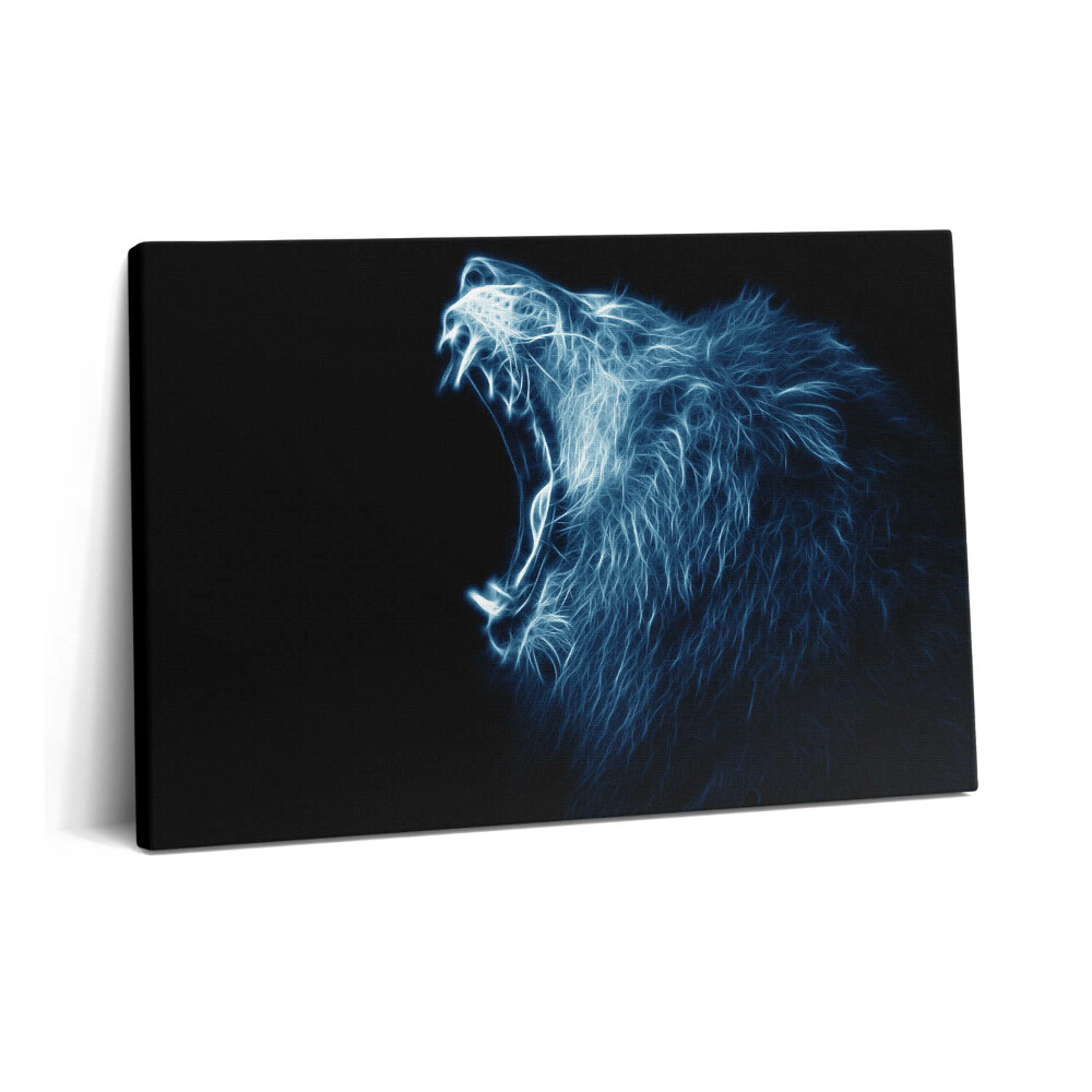 Canvas kép 60x40 Egy vad oroszlán testbeszéde