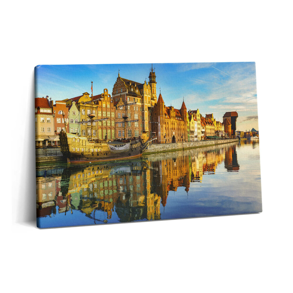 Canvas kép 60x40 Gdansk Motlawa folyó