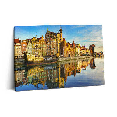 Canvas kép 60x40 Gdansk Motlawa folyó