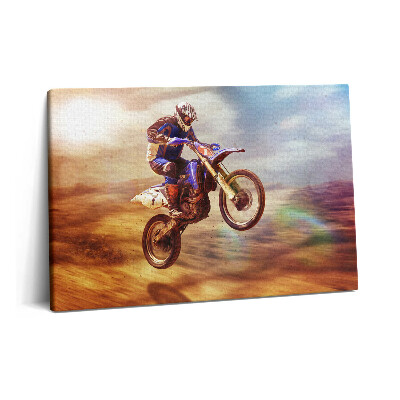 Canvas kép 60x40 Kerékpáros a sivatagban