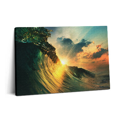 Canvas kép 60x40 Tengeri hullám és naplemente