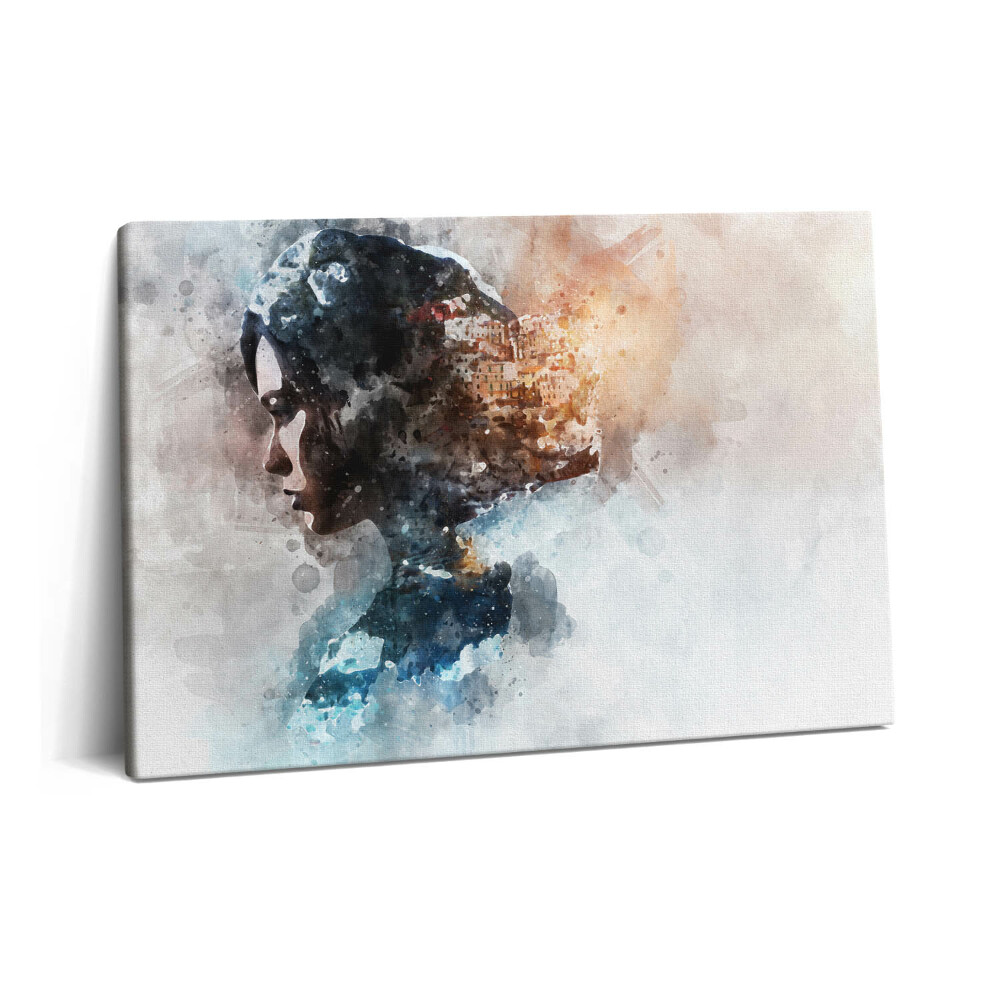 Canvas kép 60x40 Absztrakt festett női portré