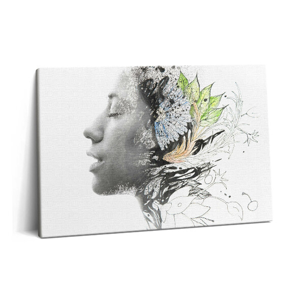Canvas kép 60x40 Női fej absztrakciója