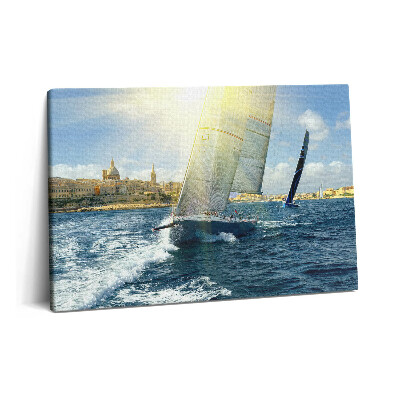 Canvas kép 60x40 Úszó jachtok