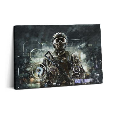 Canvas kép 60x40 A különleges erők katonája fegyverrel