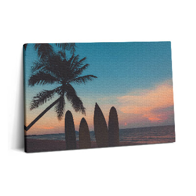 Canvas kép 60x40 Szörfözés egy trópusi strandon