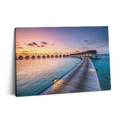 Canvas kép 60x40 Maldív-szigeteki naplemente