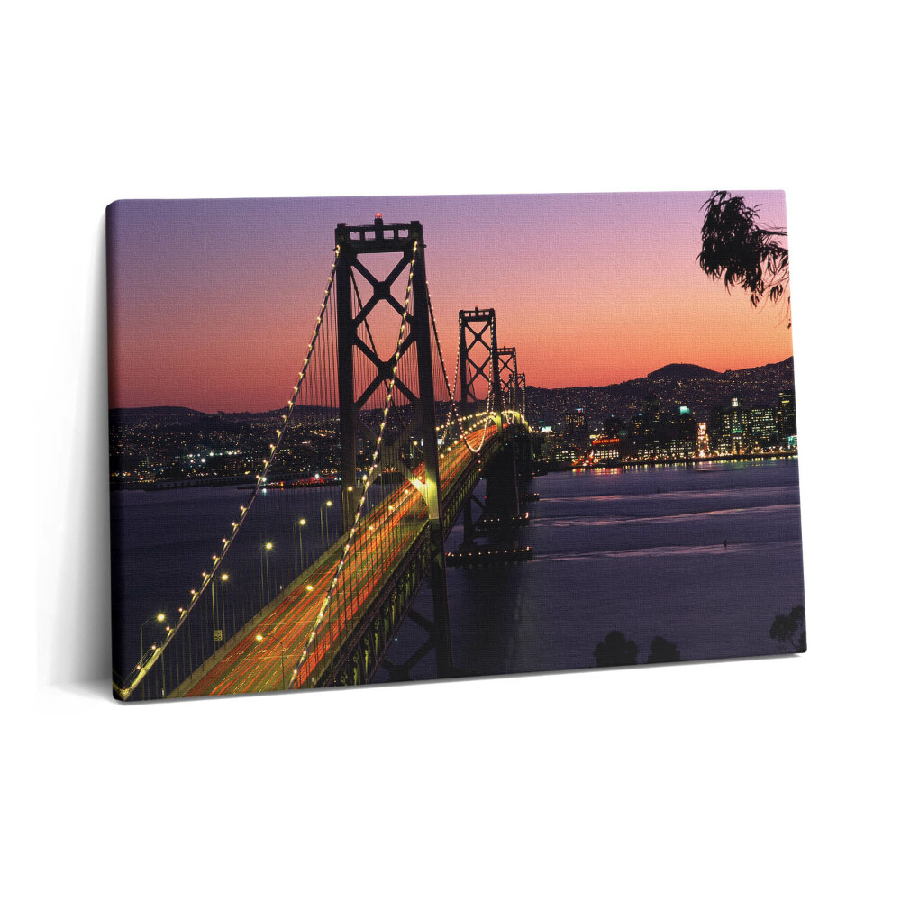 Canvas kép 60x40 San Francisco híd és naplemente