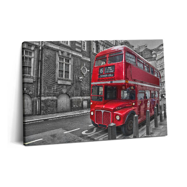 Canvas kép 60x40 Piros emeletes busz