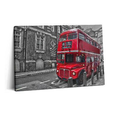 Canvas kép 60x40 Piros emeletes busz