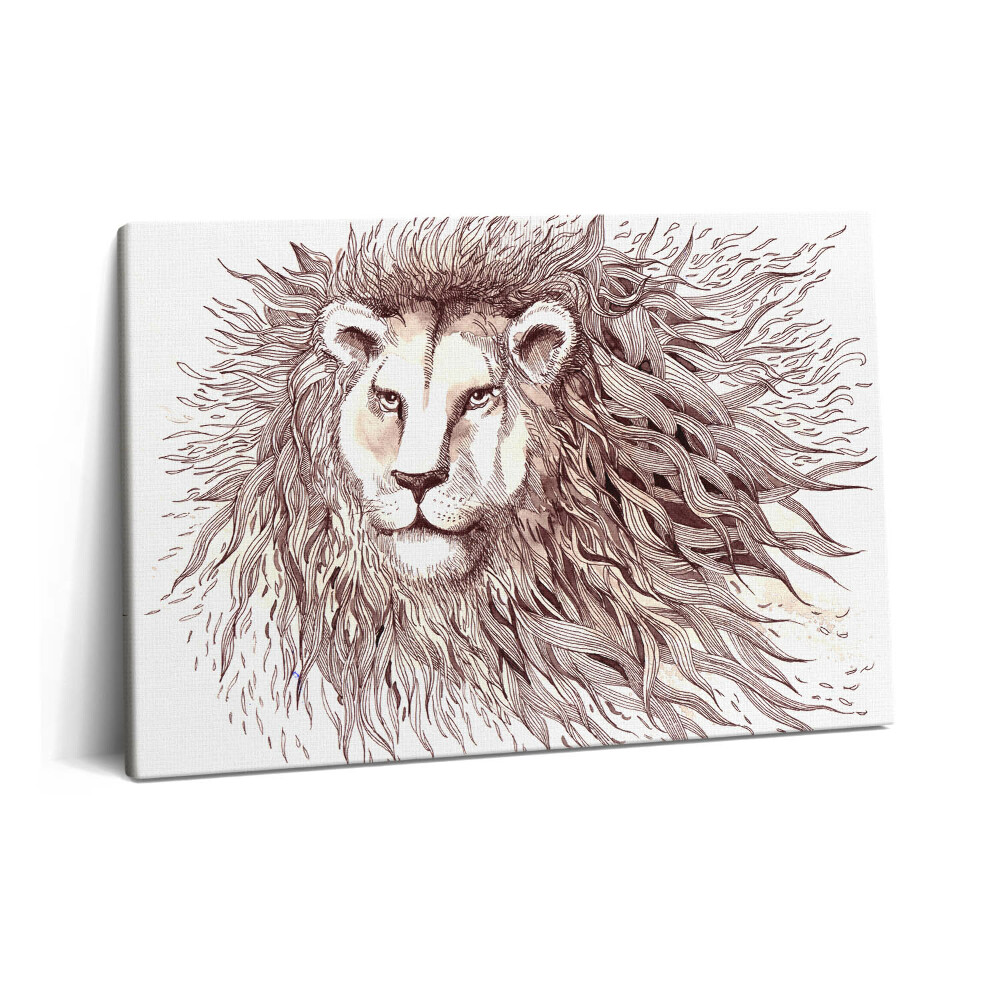 Canvas kép 60x40 Egy oroszlánt ábrázoló művészi rajz