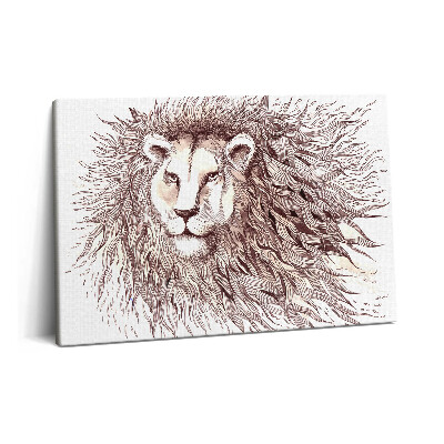 Canvas kép 60x40 Egy oroszlánt ábrázoló művészi rajz