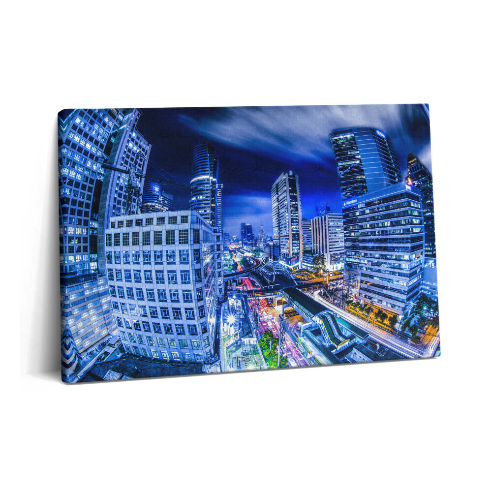Canvas kép 60x40 Bangkok városának éjszakai látképe