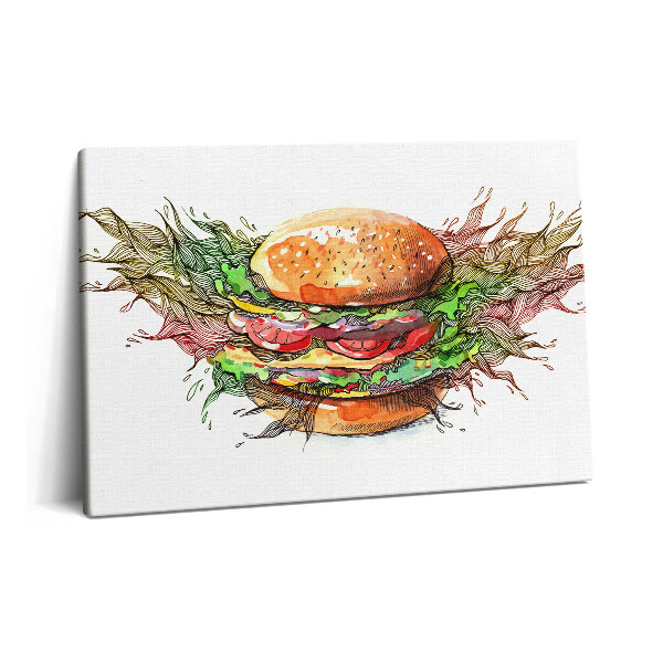 Canvas kép 60x40 XXL sajtburger