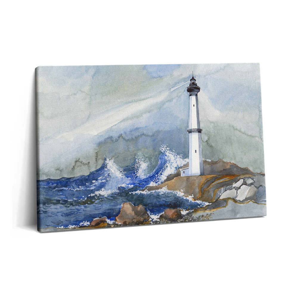 Canvas kép 60x40 Nagyméretű akvarell és világítótorony