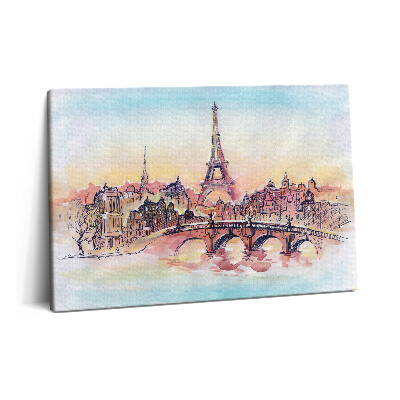 Canvas kép 60x40 Párizs festett látképe