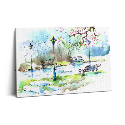 Canvas kép 60x40 Festői látvány a tavaszról egy parkban