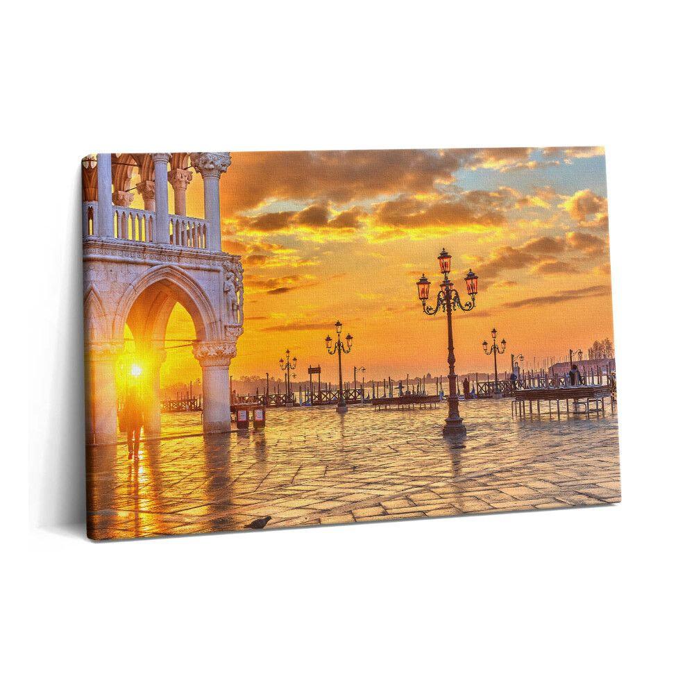 Canvas kép 60x40 Velencei tér naplementében
