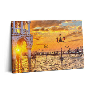 Canvas kép 60x40 Velencei tér naplementében
