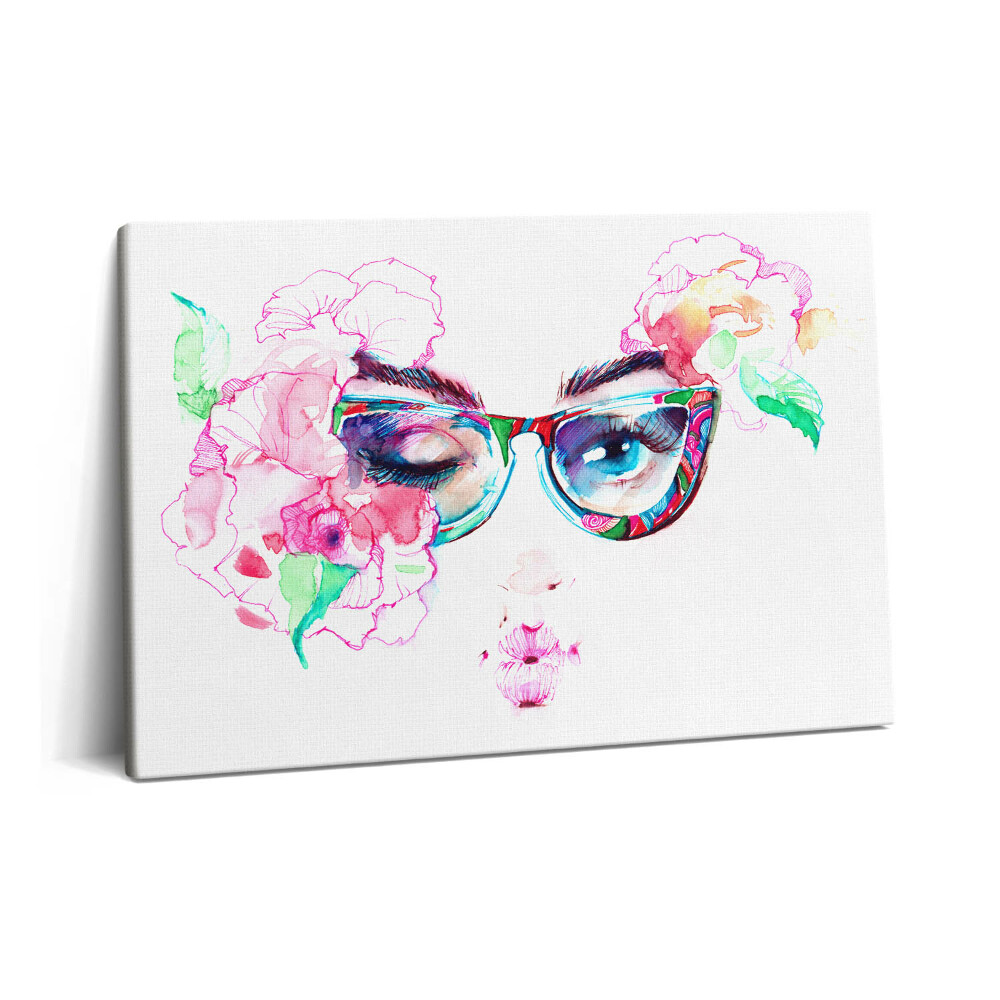 Canvas kép 60x40 Egy szemüveges nő arca