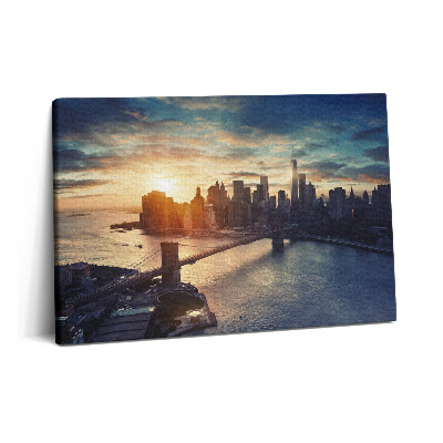 Canvas kép 60x40 New York Manhattan és naplemente