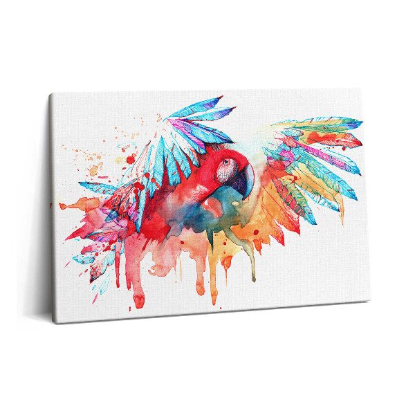 Canvas kép 60x40 Színes piros papagáj