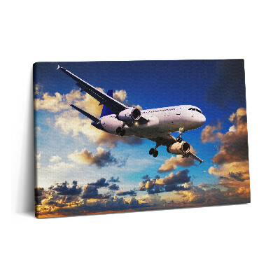 Canvas kép 60x40 Repülőgép a felhők között