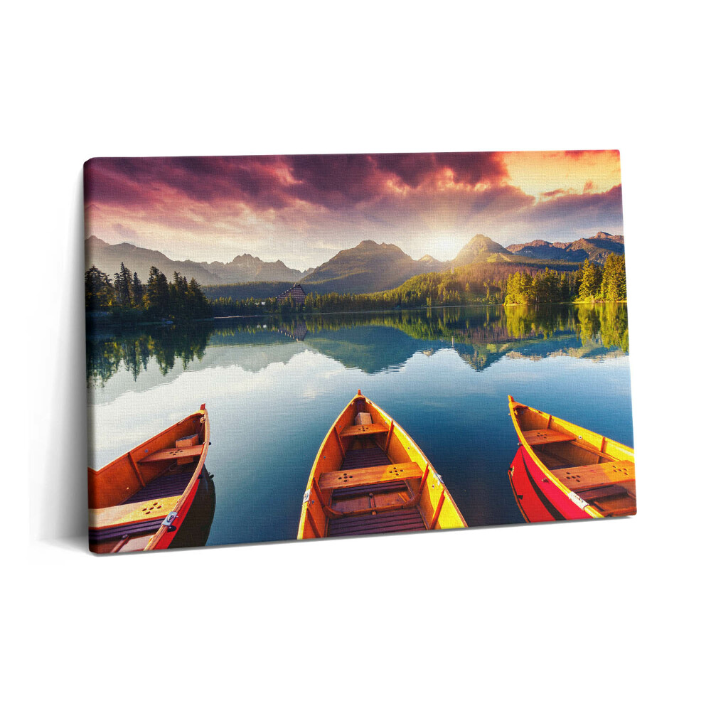 Canvas kép 60x40 Štrbské Mountain-lake Nemzeti Park Szlovákia