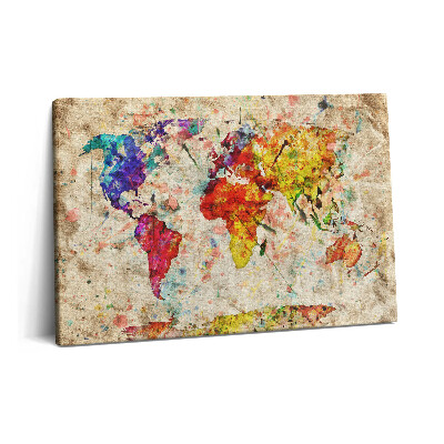Canvas kép 60x40 Színes világtérkép