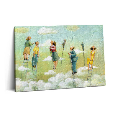 Canvas kép 60x40 Emberek egy létrán
