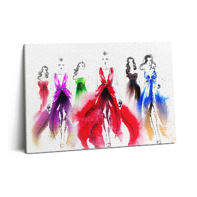 Canvas kép 60x40 Nők színes ruhákban