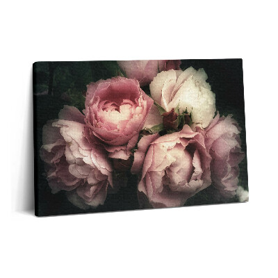 Canvas kép 60x40 Csokor régi rózsaszín rózsákból