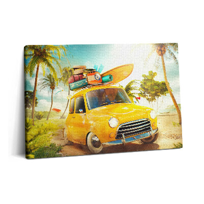 Canvas kép 60x40 Autó szörfdeszkával
