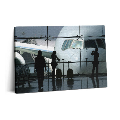 Canvas kép 60x40 Repülőgépre várakozó utasok