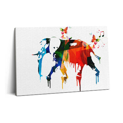Canvas kép 60x40 Színes festett elefánt