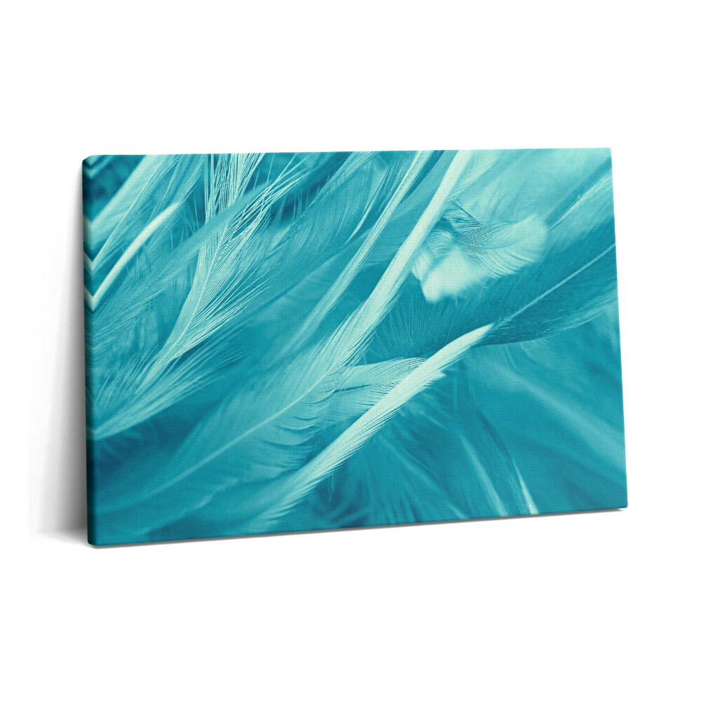 Canvas kép 60x40 Zöld és türkizkék vintage toll