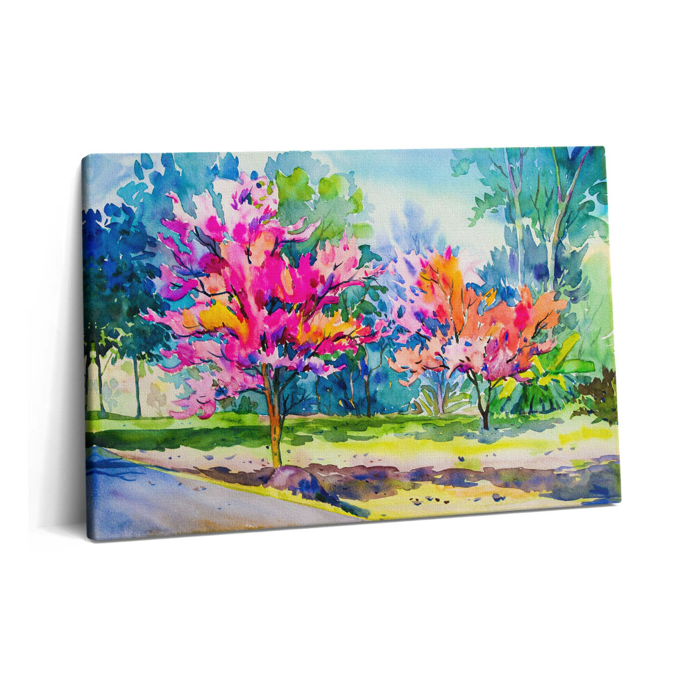 Canvas kép 60x40 Absztrakt színes fák