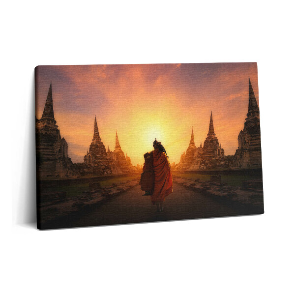 Canvas kép 60x40 Templom és vándorló szerzetes