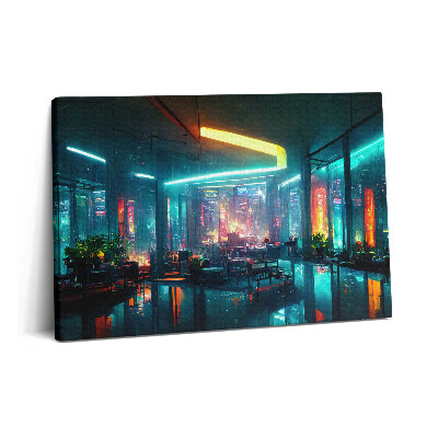 Canvas kép 60x40 Város cyberpunk stílusban