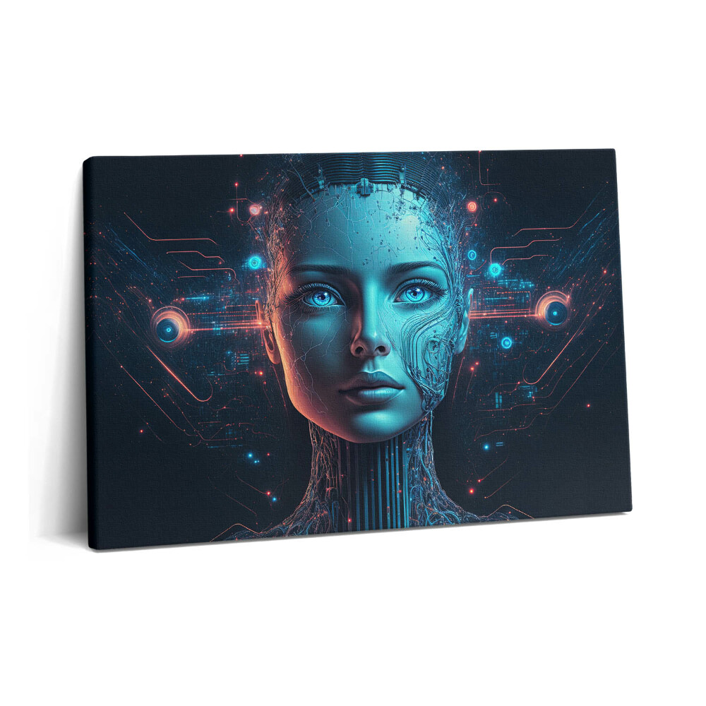 Canvas kép 60x40 Mesterséges intelligencia női robot