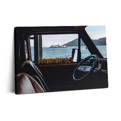 Canvas kép 60x40 Nyaralás autóval és vízparton