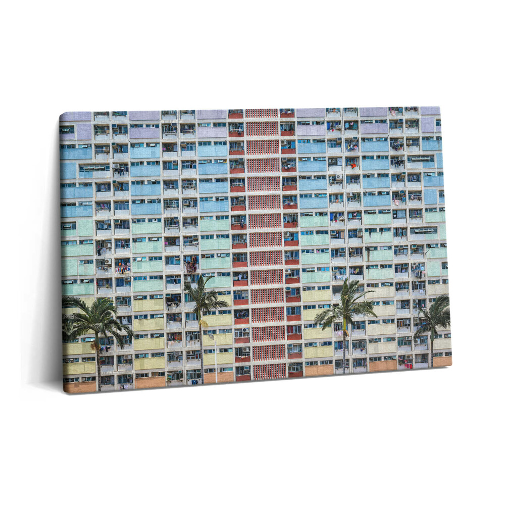Canvas kép 60x40 Színes épület Hongkongban