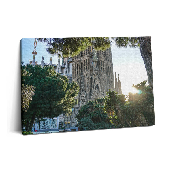 Canvas kép 60x40 Sagrada Familia park Barcelonában