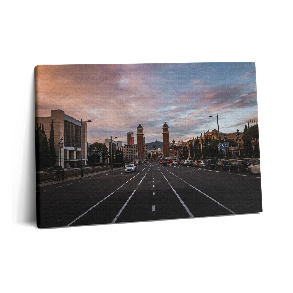 Canvas kép 60x40 Kilátás a Barcelonából Tibidabóba vezető útra