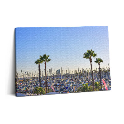 Canvas kép 60x40 Barcelona olimpiai kikötője Katalónia