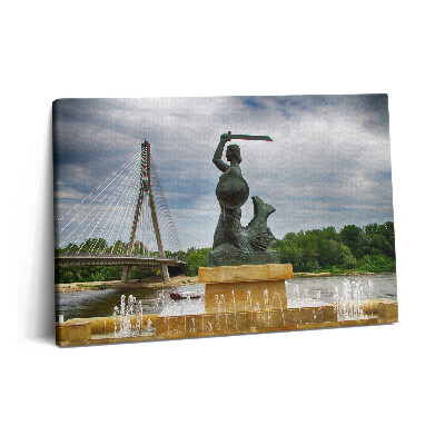 Canvas kép 60x40 A hableány szobra Varsóban