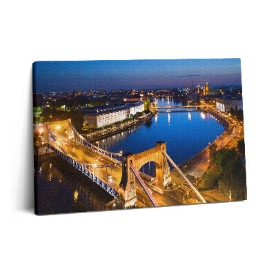 Canvas kép 60x40 Wroclaw város éjszaka